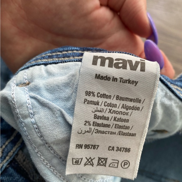 Mavi jeans Tess high rise skinny cropped with fringe and embroidery size 27-28 - Picture 15 of 16